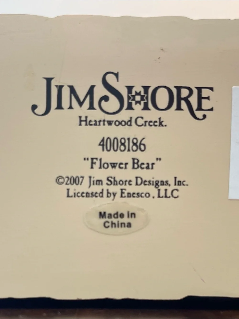 Jim Shore Heartwood Creek “Flower Bear” Garden Wheelbarrow Figuri